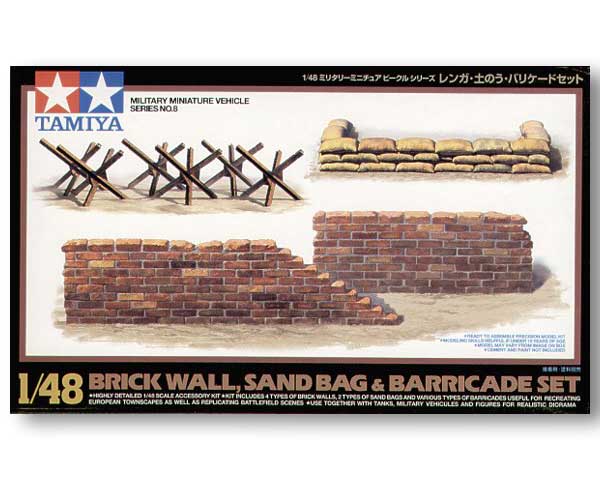 Tamiya Brick Wall Sandbag & Barricade Set 32508