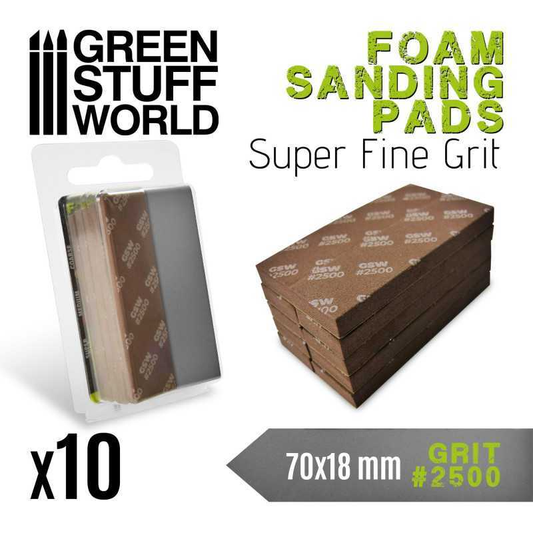 FOAM Sanding Pads - Grit #2500 (foam color dark brown) (pack x10) 10775