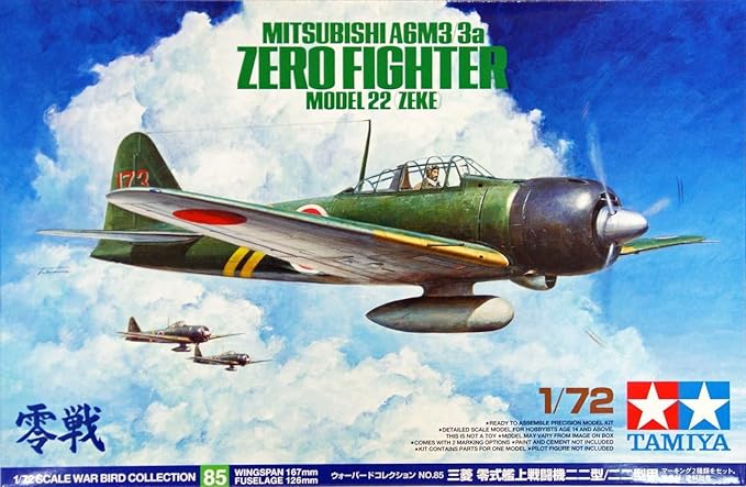 Tamiya Mitsubishi A6M3/3a Zero Fighter Model 22 (Zeke). 60785