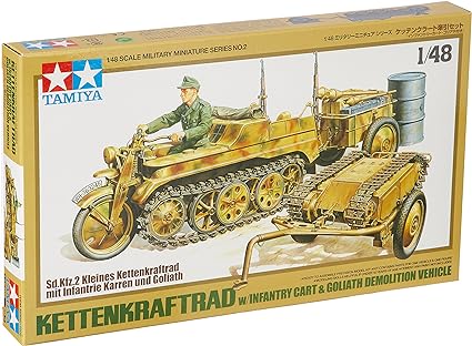 Tamiya Kettenkraftrad With Infantry Cart And Goliath Demolition Vehicle 32502