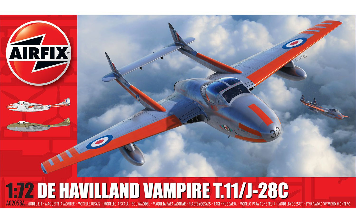 Airfix de Havilland Vampire T.11 / J-28C A02058A