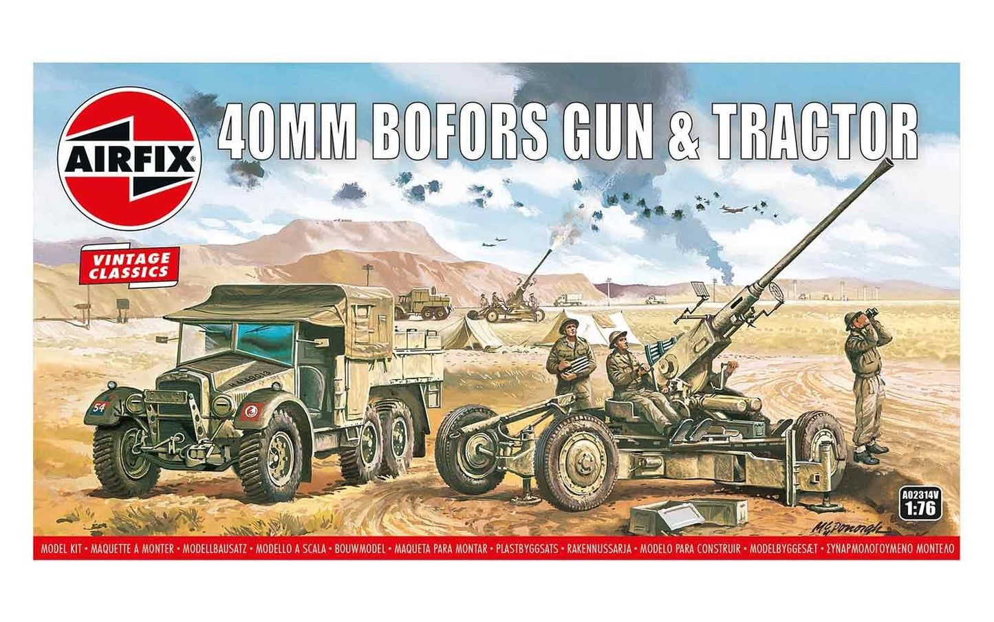 Airfix Bofors 40mm Gun & Tractor A02314v