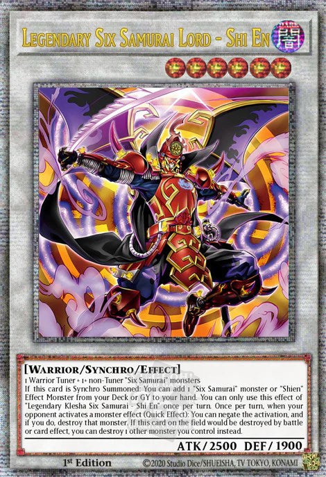 ROTA-EN039 "Legendary Six Samurai Lord - Shi En" Quarter Century Secret Rare