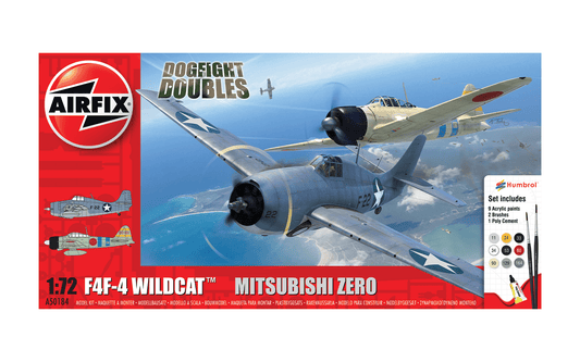 Airfix Grumman F-4F4 Wildcat & Mitsubishi Zero Dogfight Double A50184