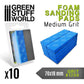 FOAM Sanding Pads - Grit #1200 (foam color turquoise) (pack x10) 10773