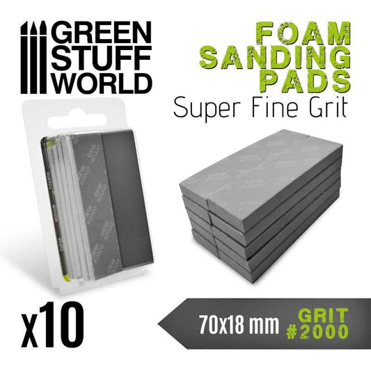 Foam Sanding Pads - Grit #2000 (foam color grey) (pack x10)