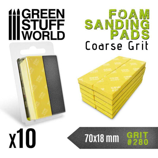 FOAM Sanding Pads - Grit #280 (foam color ochre) (pack x10)