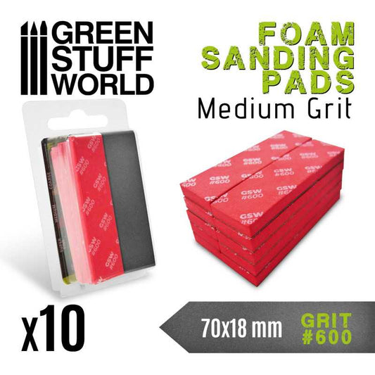 FOAM Sanding Pads - Grit #600 (foam color burgundy) (pack x10)