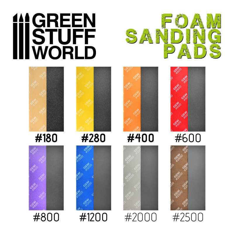 FOAM Sanding Pads - COARSE GRIT ASSORTMENT(pack x20). 10977