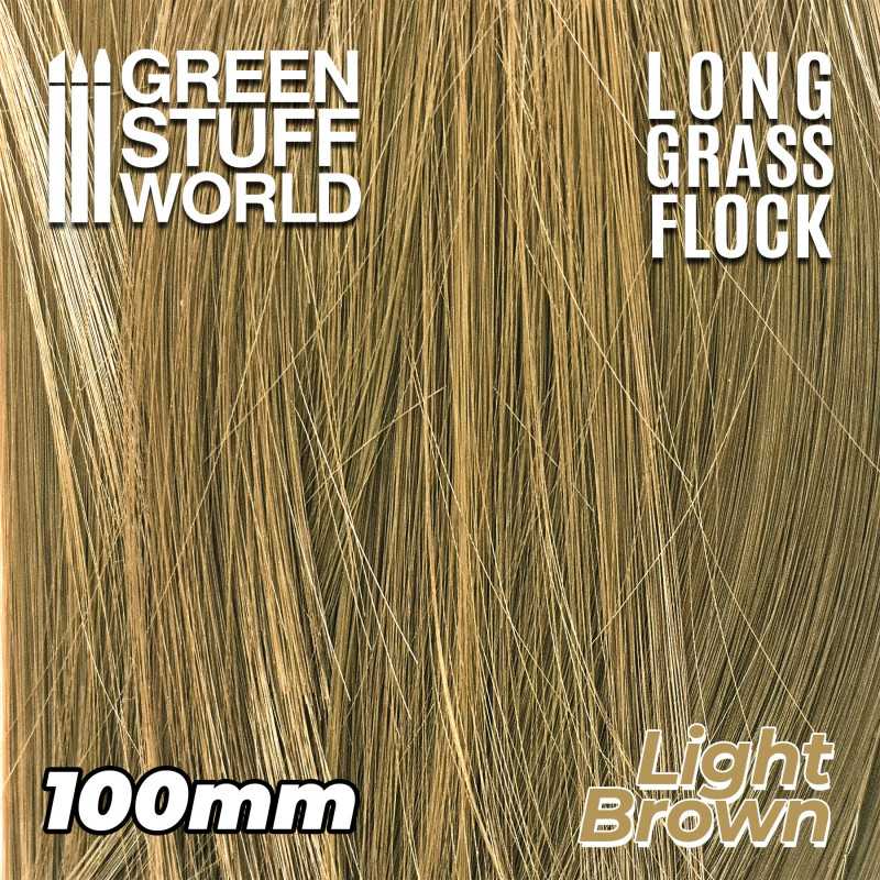 Long Grass Flock 100mm - Color LIGHT BROWN