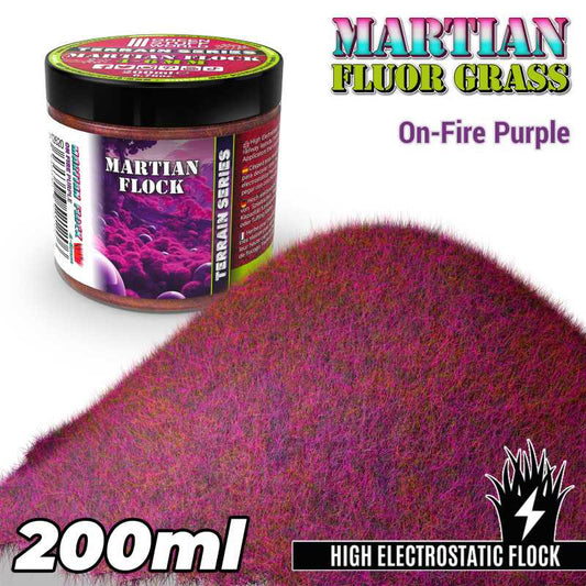 Martian Flock On Fire Purple 12620