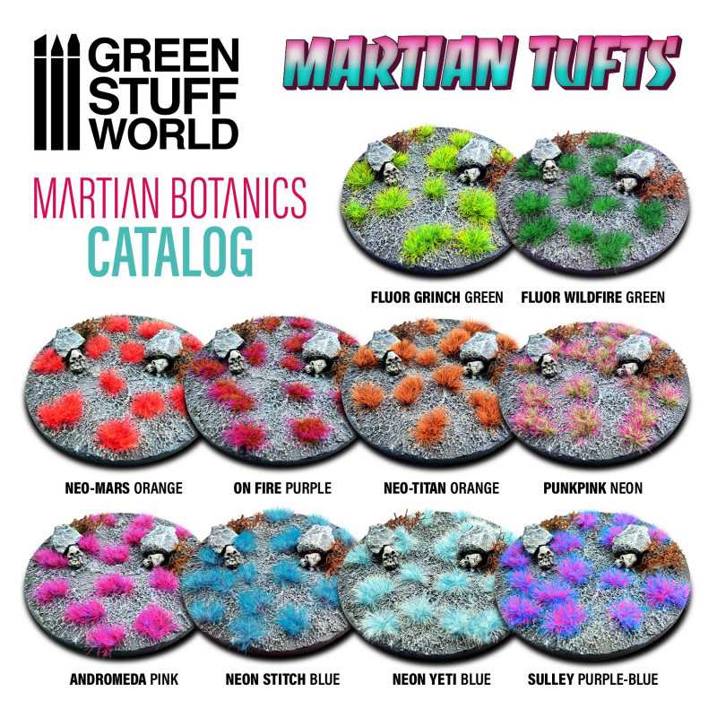 Martian Tufts 6mm - FLUOR WILDFIRE GREEN