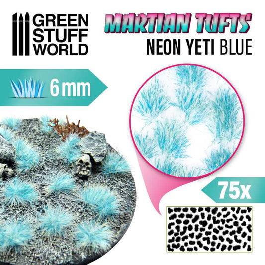 Martian Tufts 6mm - NEON YETI BLUE