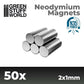 N35 Magnets 2mmx1mm X50 11518