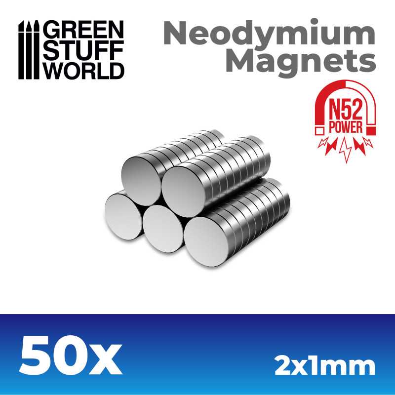 N52 Magnets 2mmx1mm X50