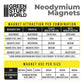 Neodymium Magnets 3x0,5mm - SET x100 (N35)