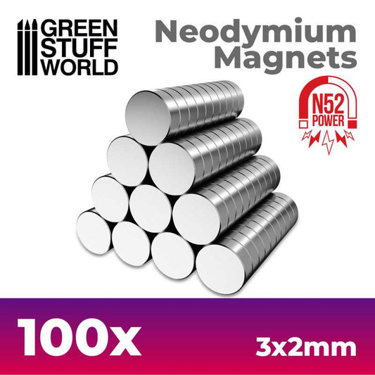 Neodymium Magnets 3x2mm - SET x100 (N52)