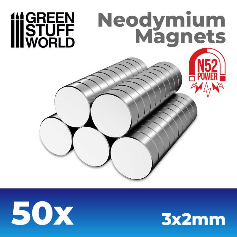 Neodymium Magnets 3x2mm - SET x50 (N52)