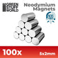 Neodymium Magnets 5x2mm - SET x100 (N35) 9063