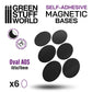 Magnetic Precut Sizes - Adhesive Oval 105x70mm