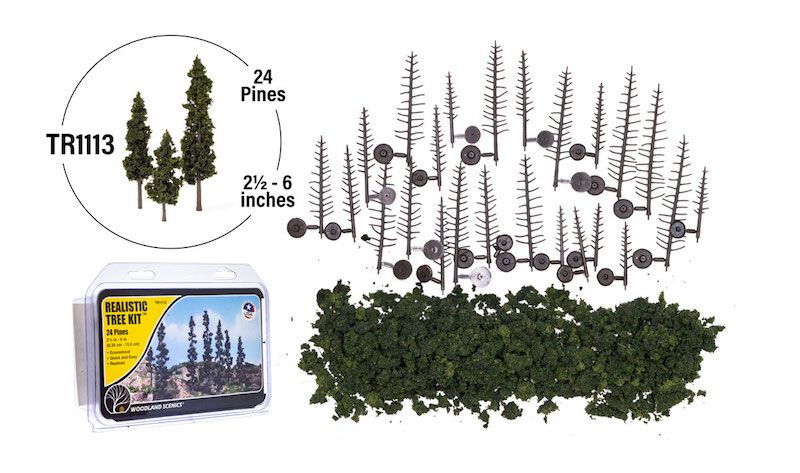 2½"-6"Forest Green Trees (24/Kit) TR1113