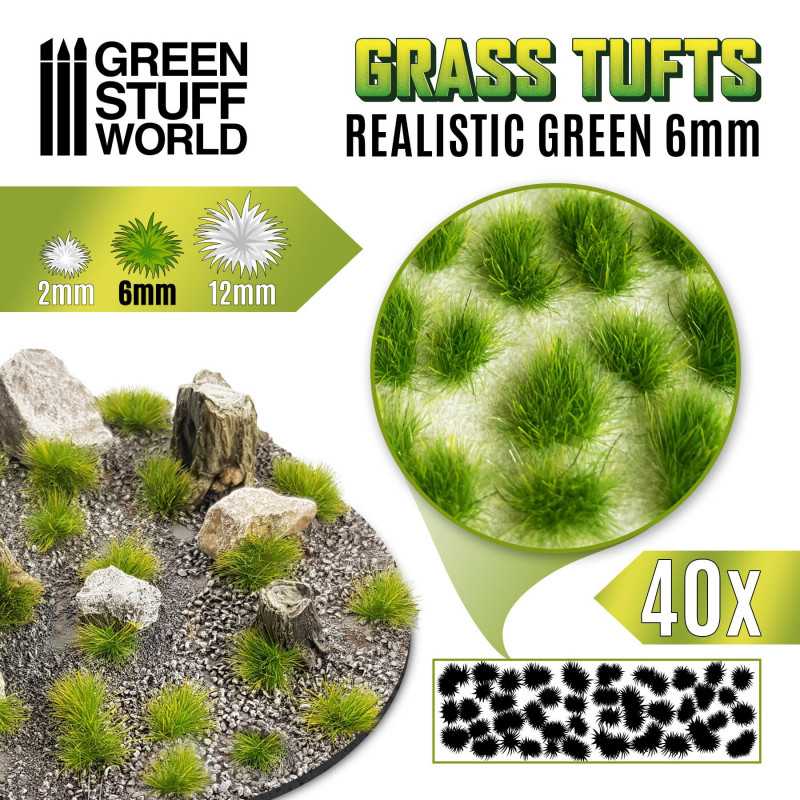 Tufts 6mm - REALISTIC GREEN 1245