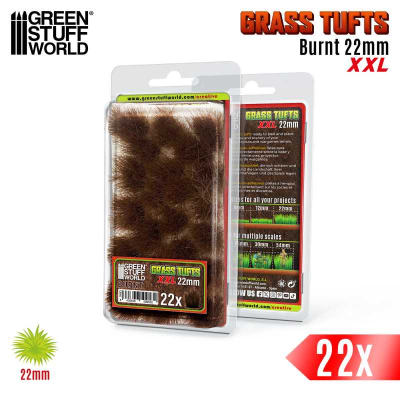 Grass TUFTs 22mm XXL - MARRON QUEMADO / BURNT