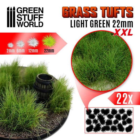 Grass TUFTs 22mm XXL - LIGHT GREEN