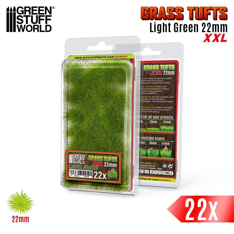 Grass TUFTs 22mm XXL - LIGHT GREEN