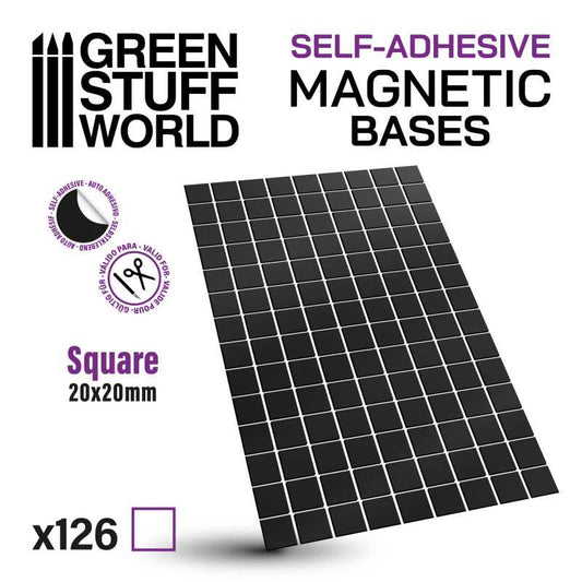 Magnetic Precut Sizes - Adhesive Squares 20x20mm