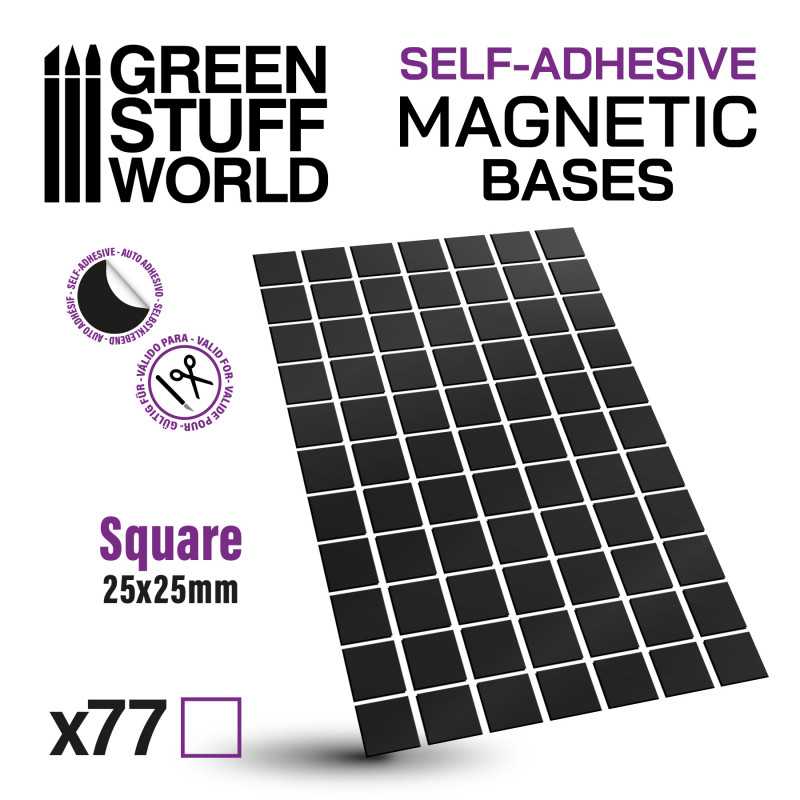 Magnetic Precut Sizes - Adhesive Squares 25x25mm