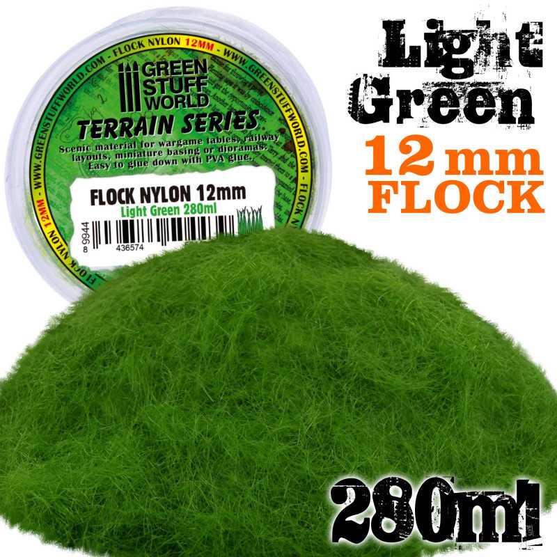 Flock Nylon Verde Claro / Light Green 12mm - 280ml