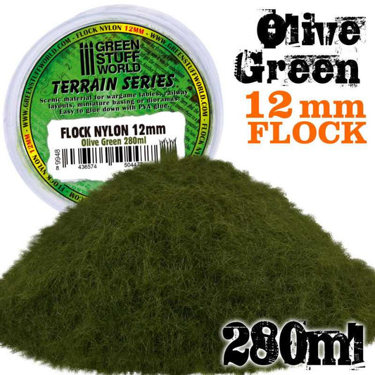 Flock Nylon Verde Oliva / Olive Green 12mm - 280ml