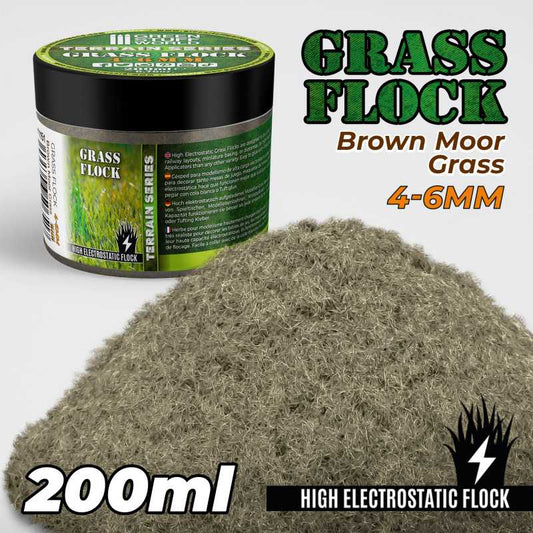 Grass Flock - BROWN MOOR GRASS 4-6mm (200ml)