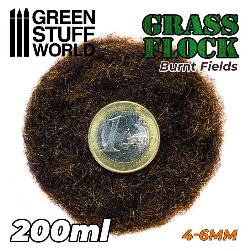 Grass Flock - BURNT FIELDS 4-6mm (200ml)