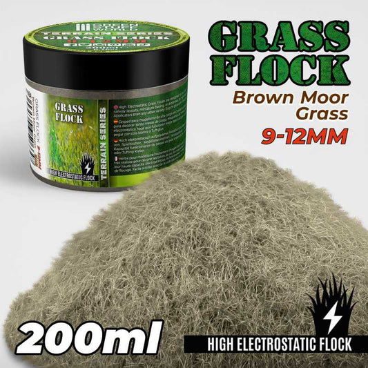 Grass Flock - BROWN MOOR GRASS 9-12mm (200ml)