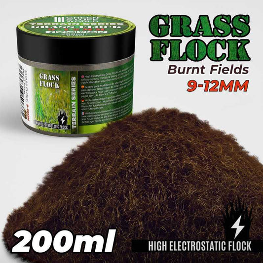 Grass Flock - BURNT FIELDS 9-12mm (200ml)