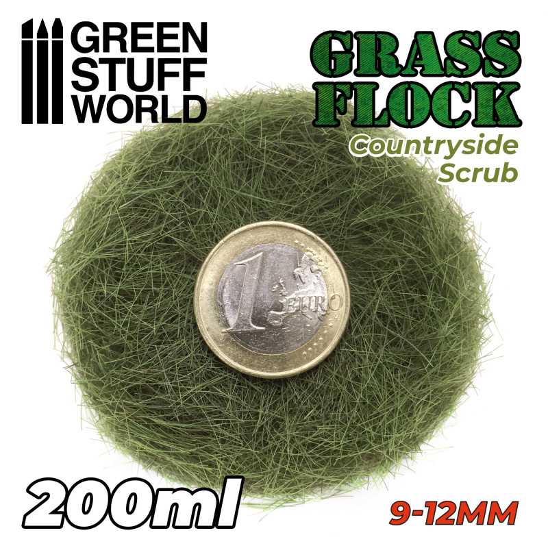 Grass Flock - COUNTRYSIDE SCRUB 9-12mm (200ml). 11168