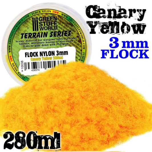 Flock Nylon - Amarillo Intenso / Canary Yellow 3mm - 280ml