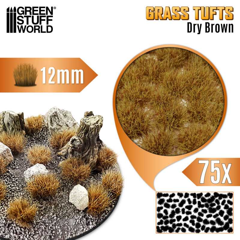 Grass TUFTs 12mm DRY BROWN 12940