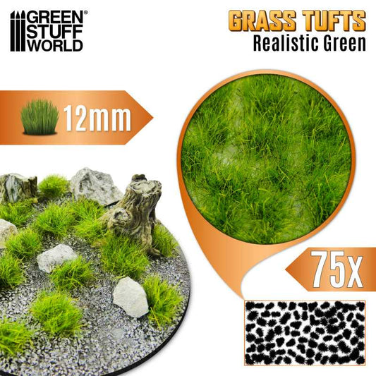 Grass TUFTs 12mm XL - REALISTIC GREEN 12939