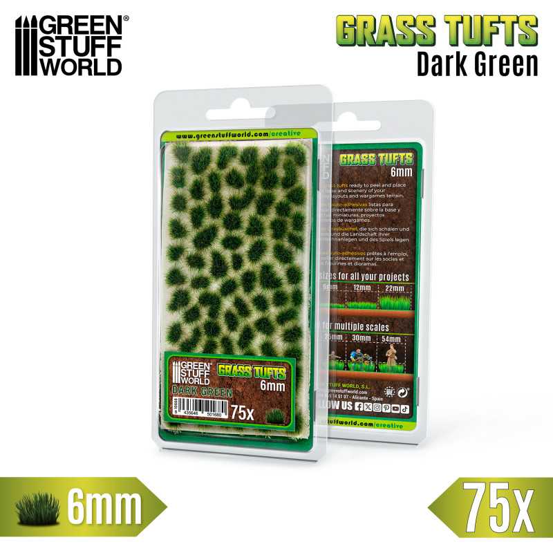 Grass Tufts 6mm Dark Green 10668