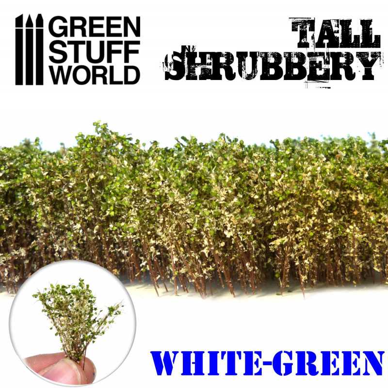 Tall Shrubbery - White/Green