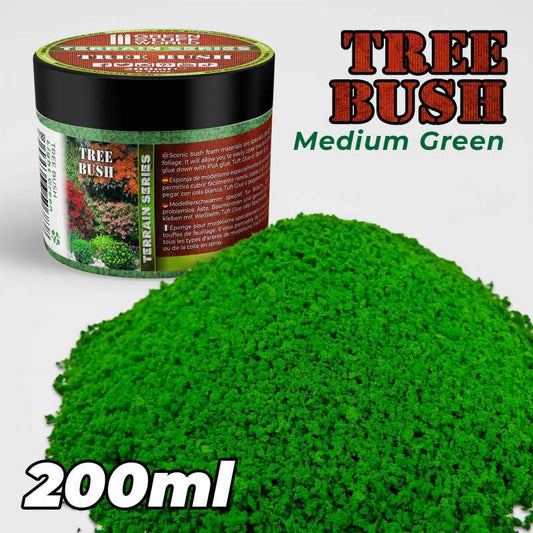 Flock Bush - Medium Green (200ml). 11184