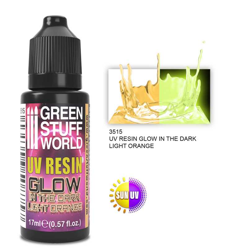 UV RESIN 17ml (Glow in the Dark) LIGHT ORANGE