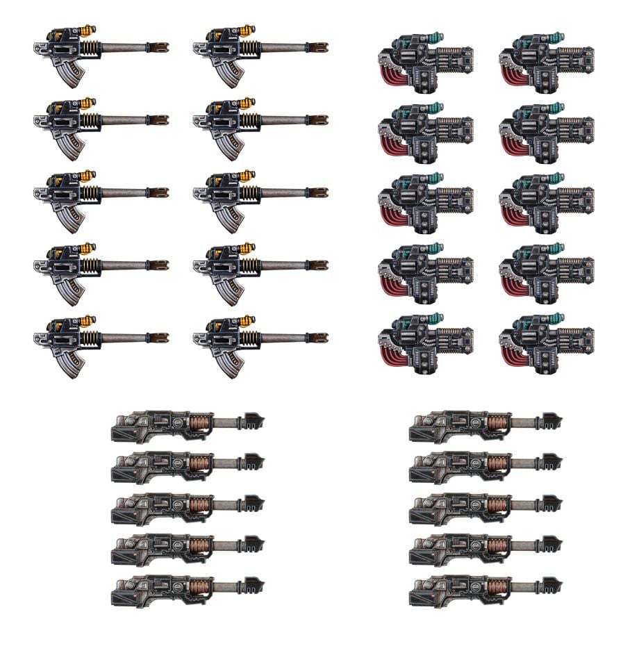 Heavy Weapons Upgrade Set – Volkite Culverins, Lascannons, and Autocannons