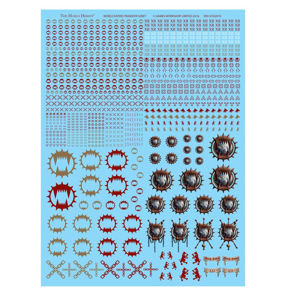 World Eaters Legion Transfer Sheet