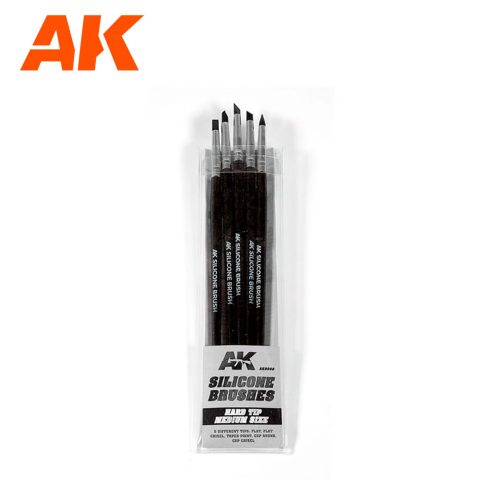 SILICONE BRUSHES HARD TIP MEDIUM (5 SILICONE PENCILS)